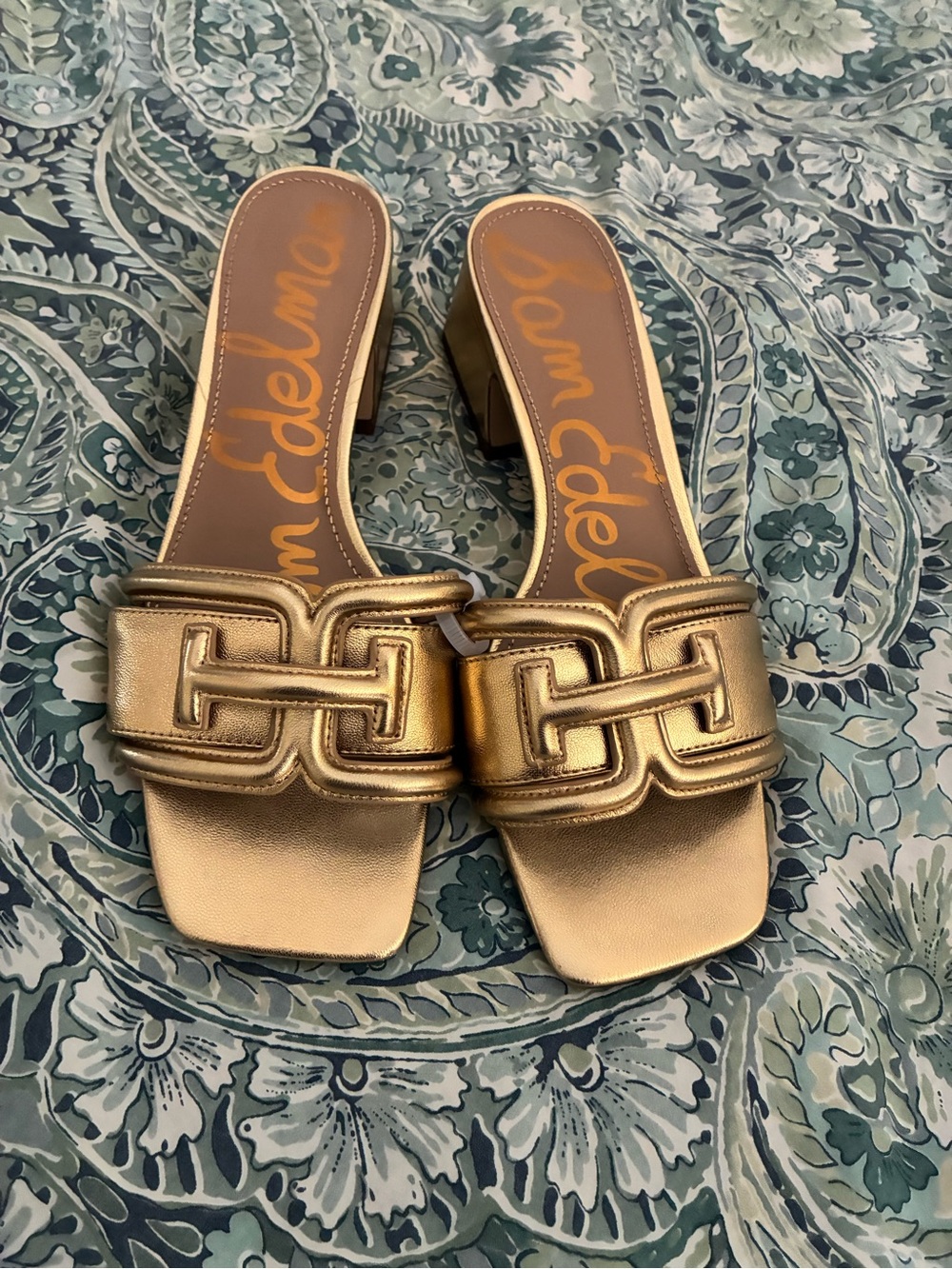 Sam Edelman sz8 Metallic Gold Waylon Slide Mules